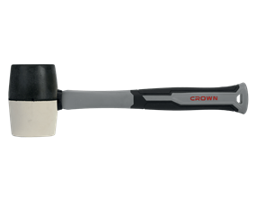 Obrazek Młotki miękkie, główka z czarnej i białej gumy, trzonek z włókna szklanego